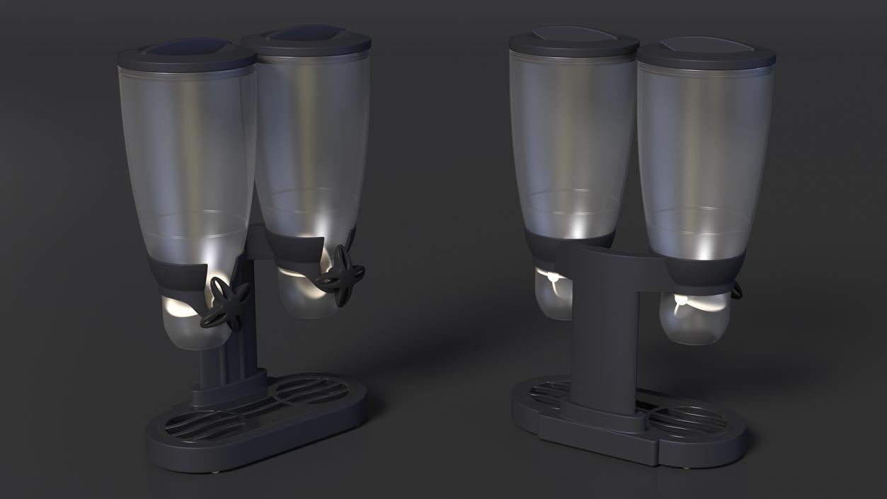 Cereal Dual Dispensers Empty Black 3D model