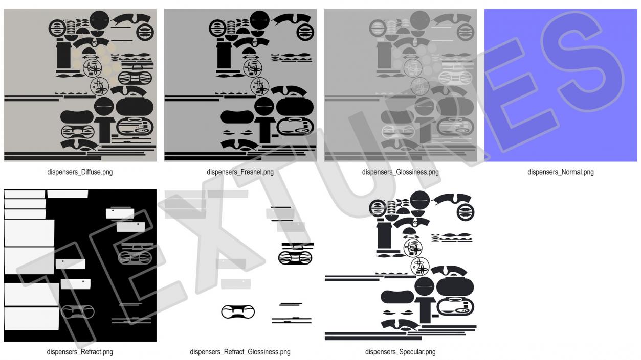 Cereal Dual Dispensers Empty Black 3D model