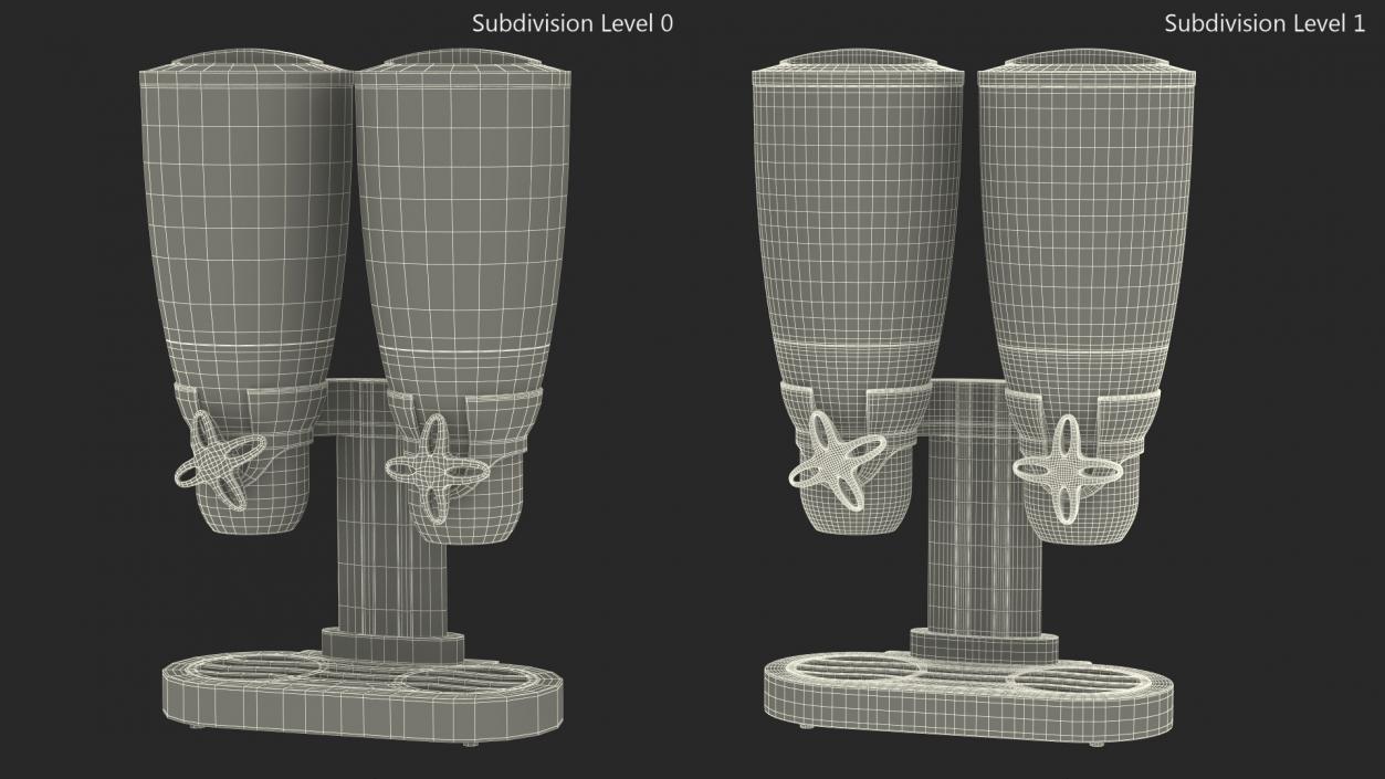 Cereal Dual Dispensers Empty Black 3D model