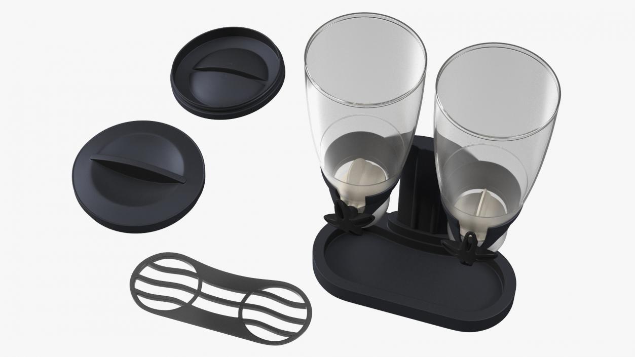 Cereal Dual Dispensers Empty Black 3D model