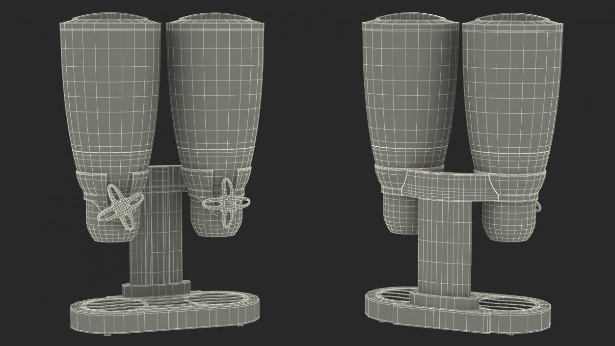 Cereal Dual Dispensers Empty Black 3D model