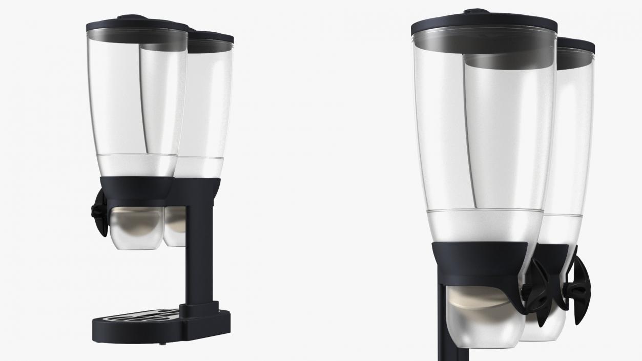 Cereal Dual Dispensers Empty Black 3D model