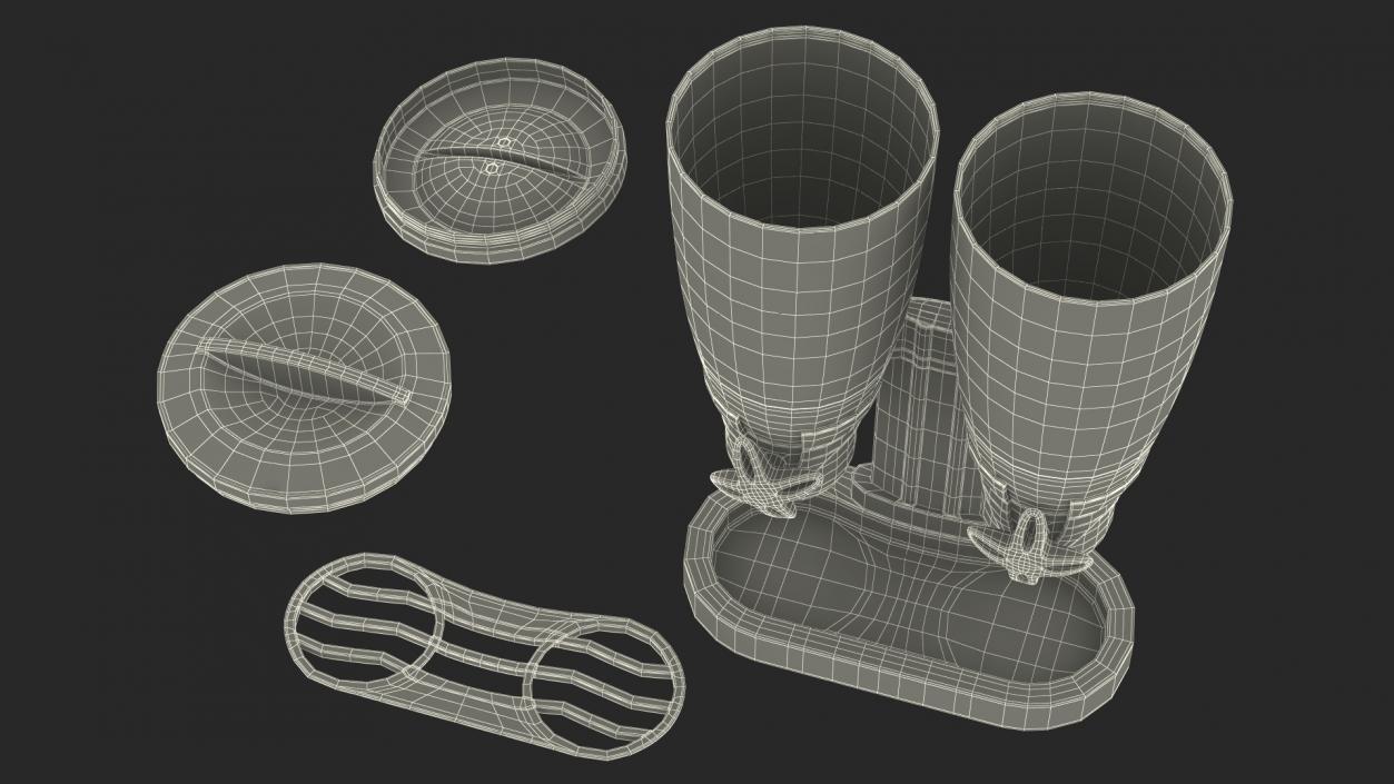 Cereal Dual Dispensers Empty Black 3D model