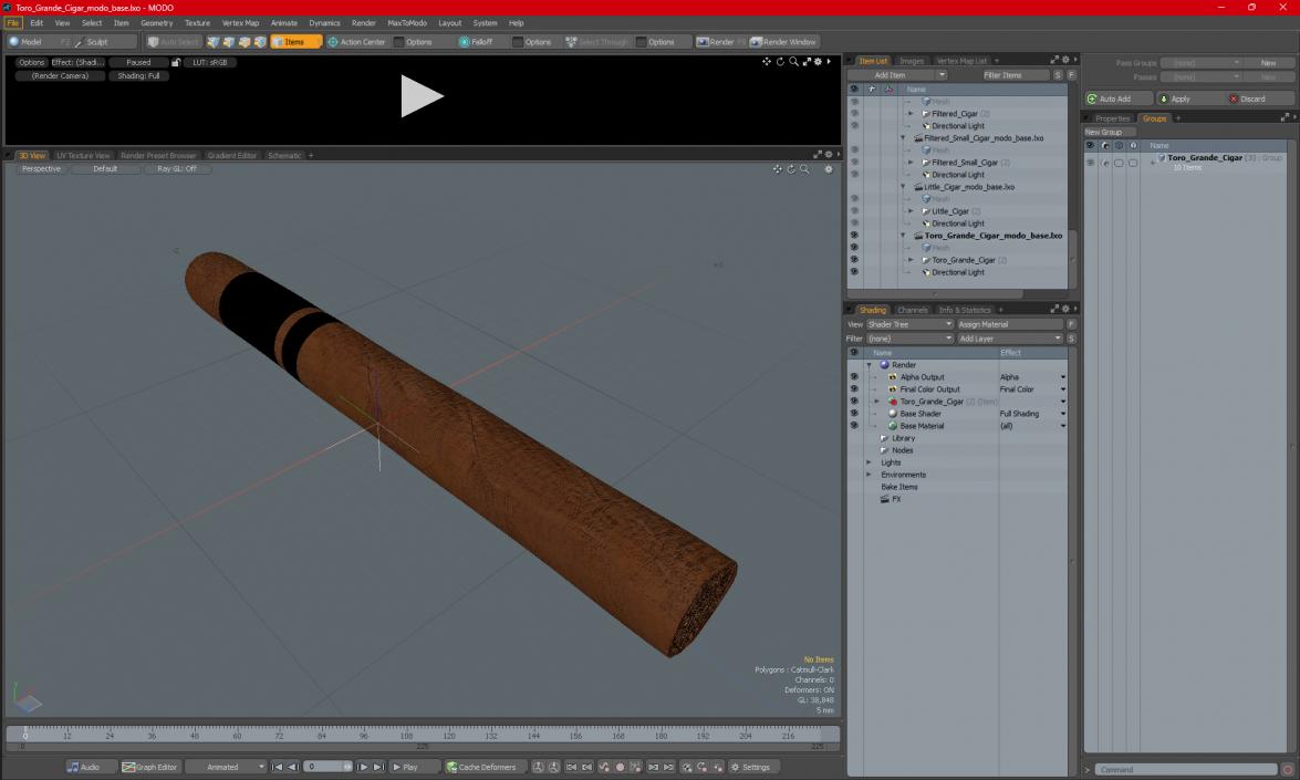 Toro Grande Cigar 2 3D model