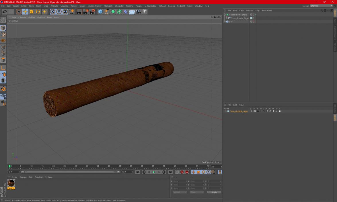 Toro Grande Cigar 2 3D model