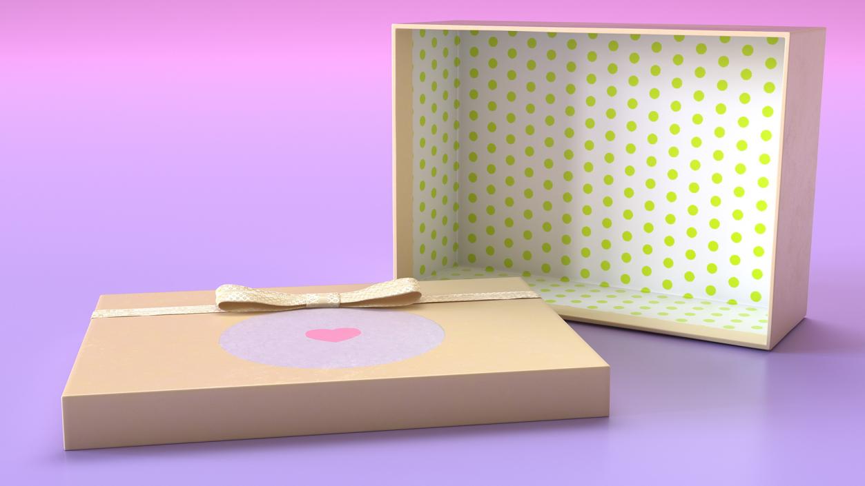 Simple Design Gift Box 3D