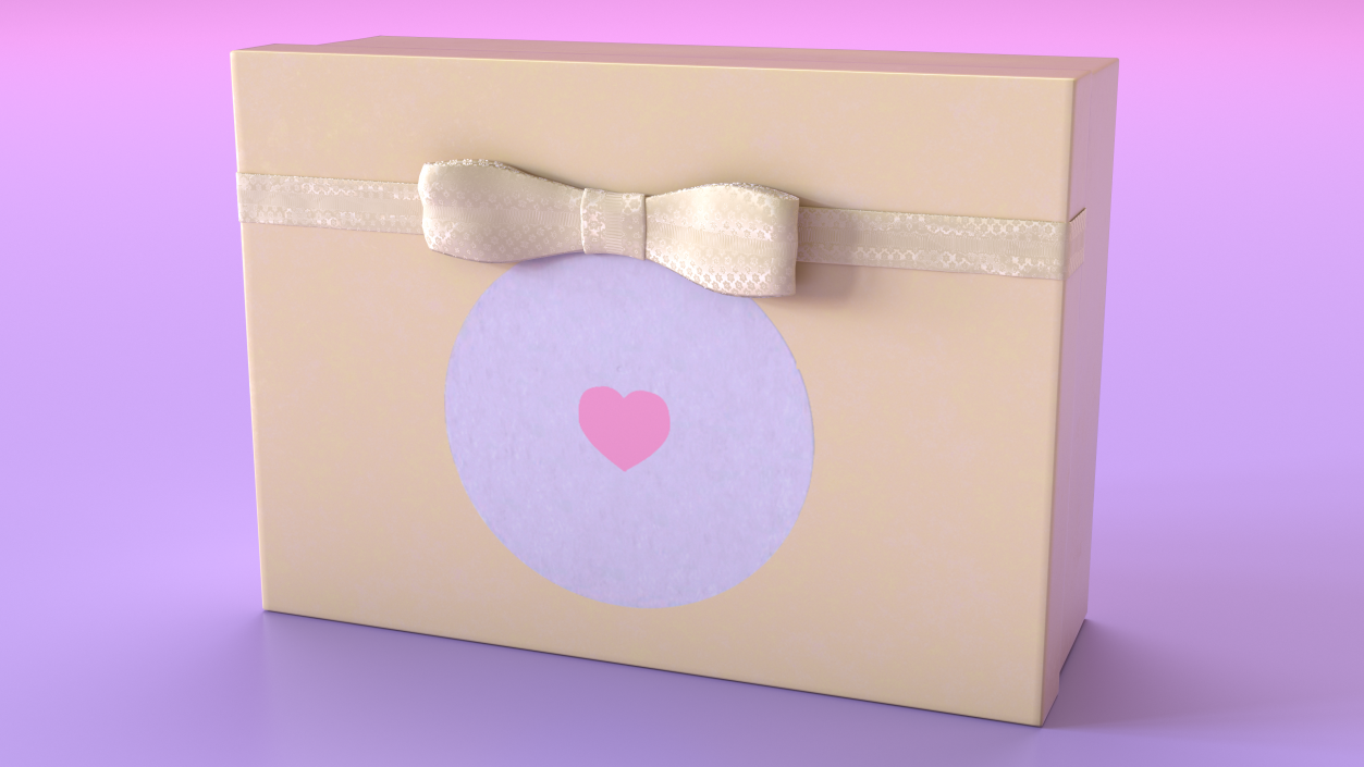 Simple Design Gift Box 3D