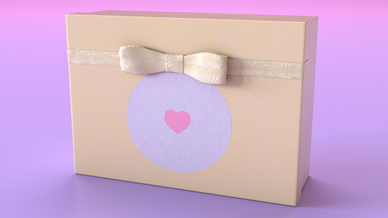 Simple Design Gift Box 3D