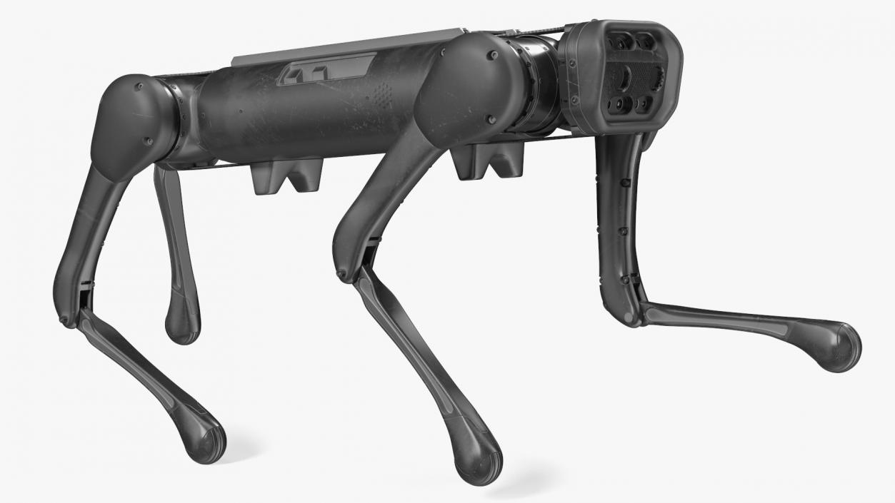 3D model Dirty Robot Dog Aliengo Rigged