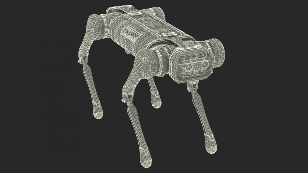 3D model Dirty Robot Dog Aliengo Rigged