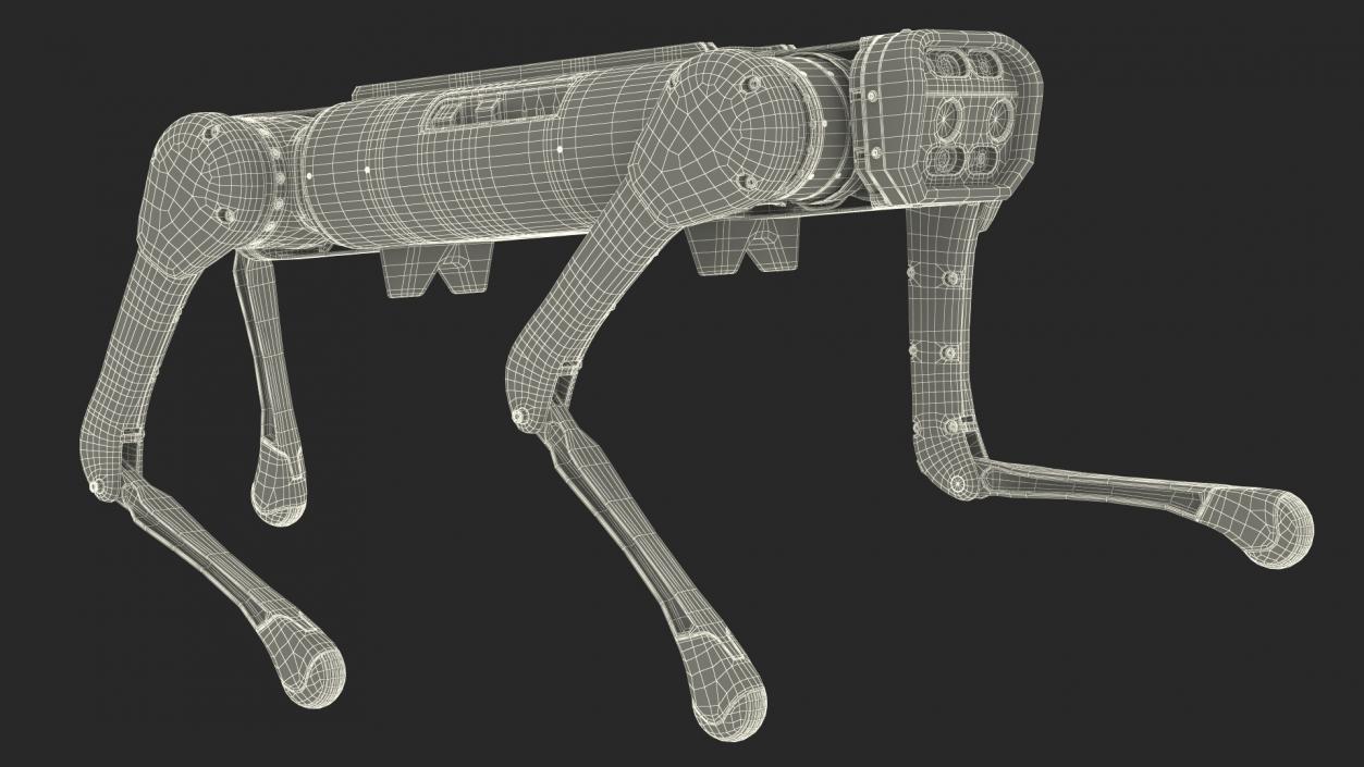 3D model Dirty Robot Dog Aliengo Rigged