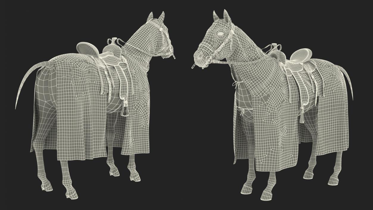 Crusader Horse Armor Fur 3D model