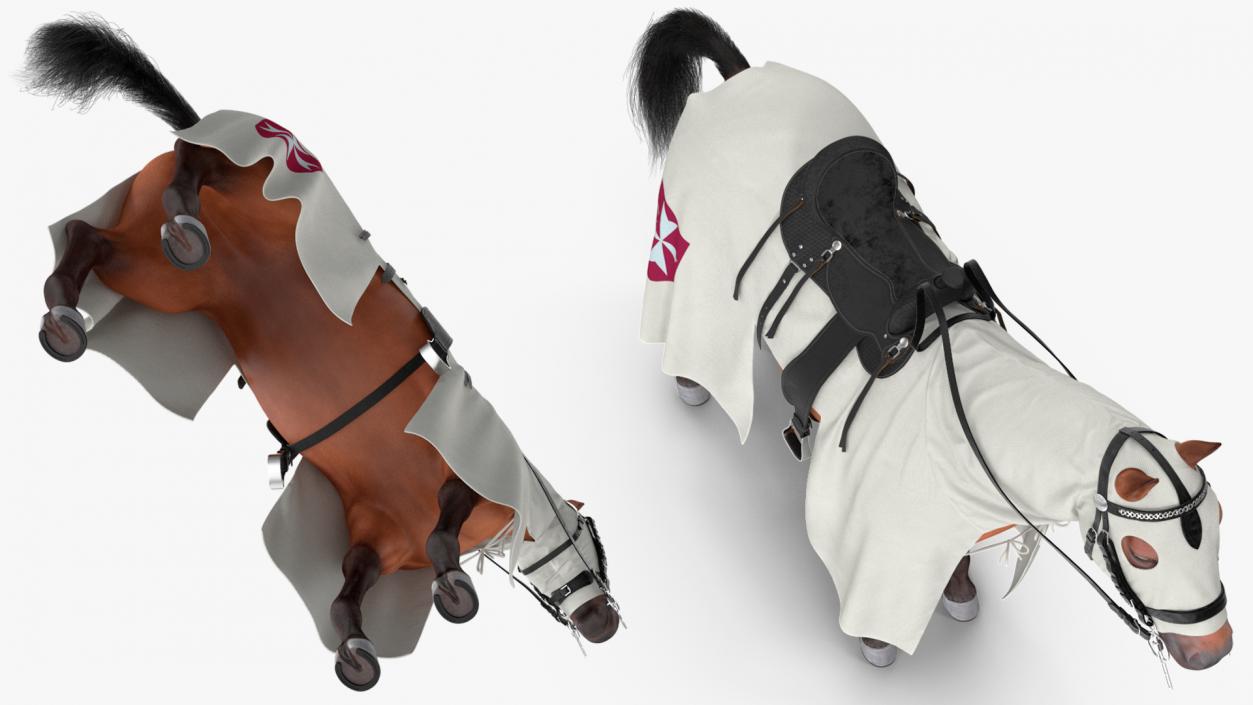 Crusader Horse Armor Fur 3D model