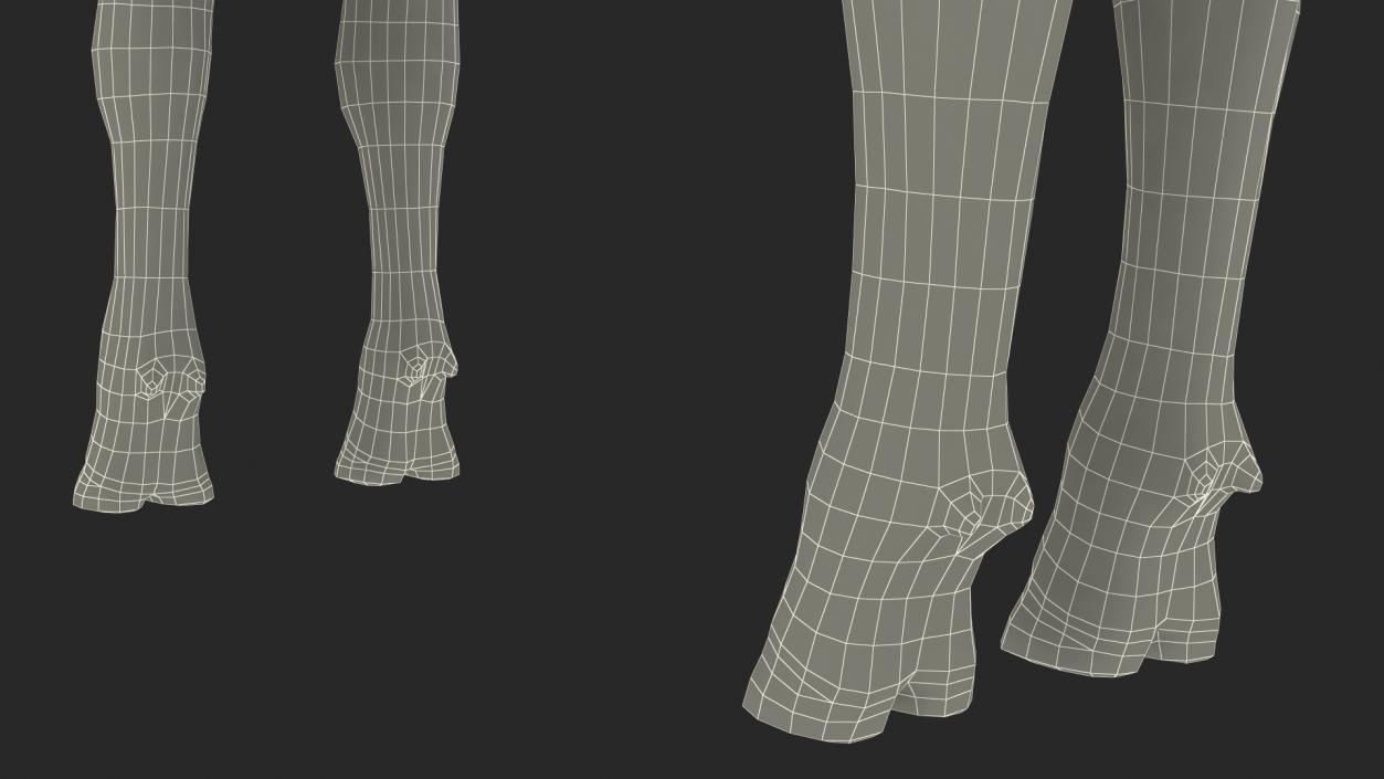 Cow Calf Rigged for Cinema 4D 3D model