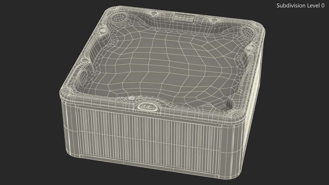 3D JACUZZI J235 Hot Tub Grey with Water