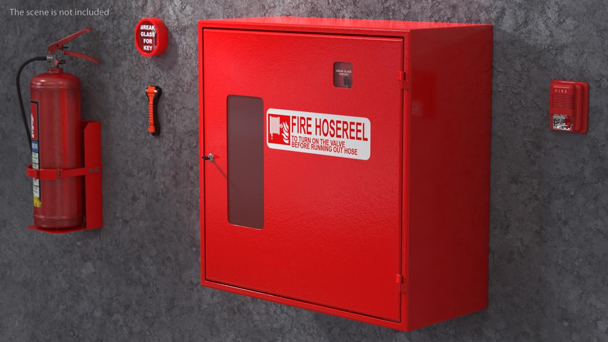 3D Fire Hose Reel Box model