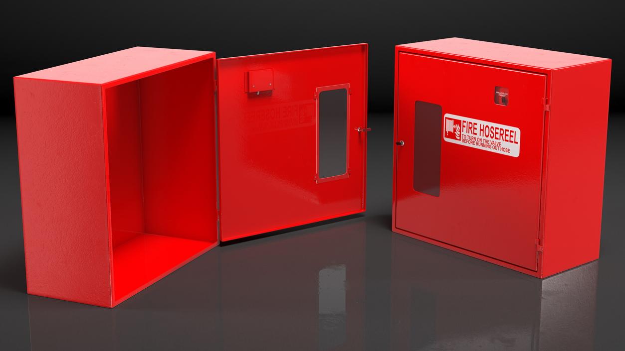 3D Fire Hose Reel Box model