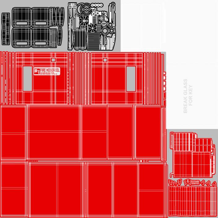 3D Fire Hose Reel Box model