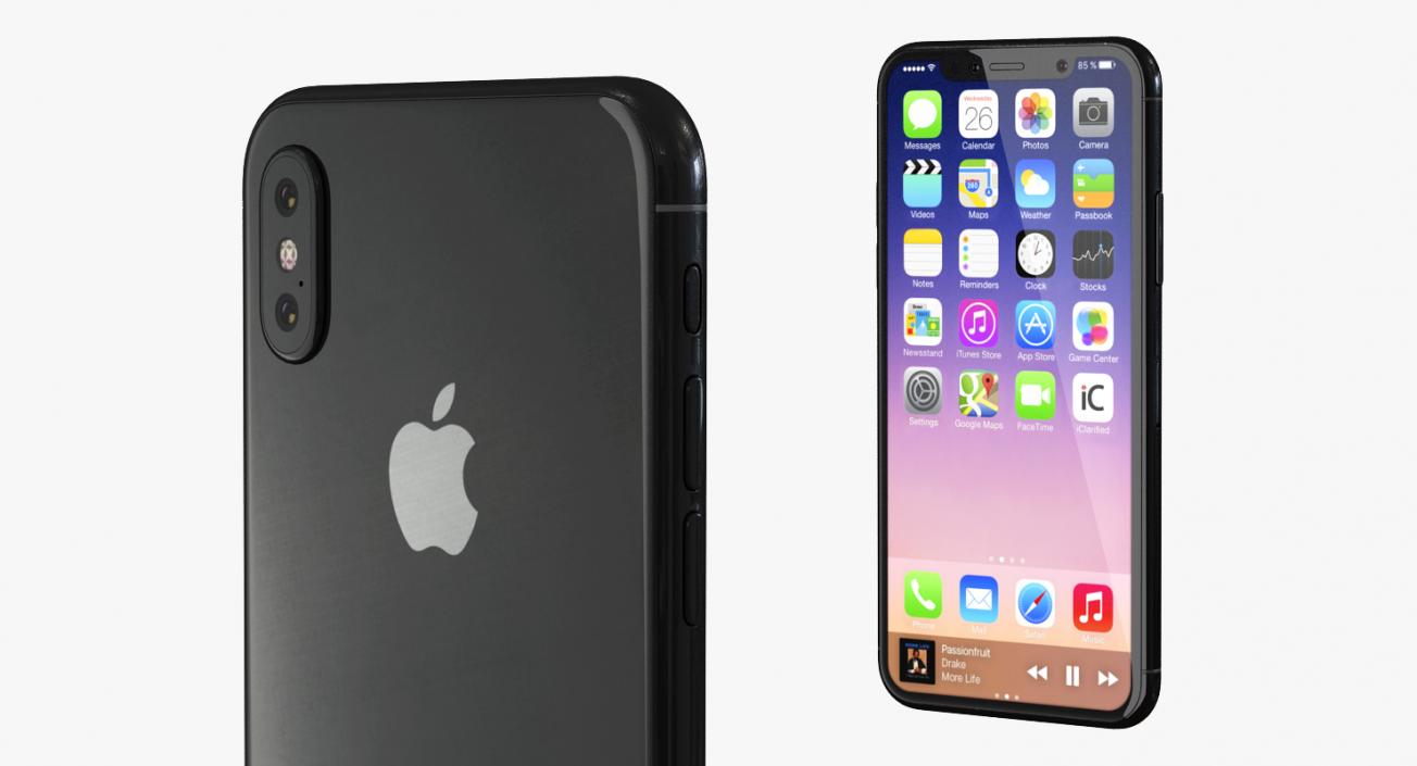 Iphone 8 Concept Black 3D