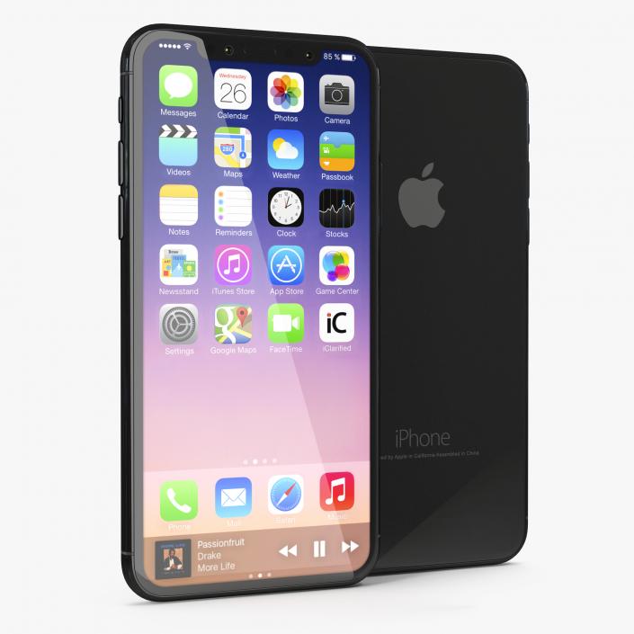 Iphone 8 Concept Black 3D