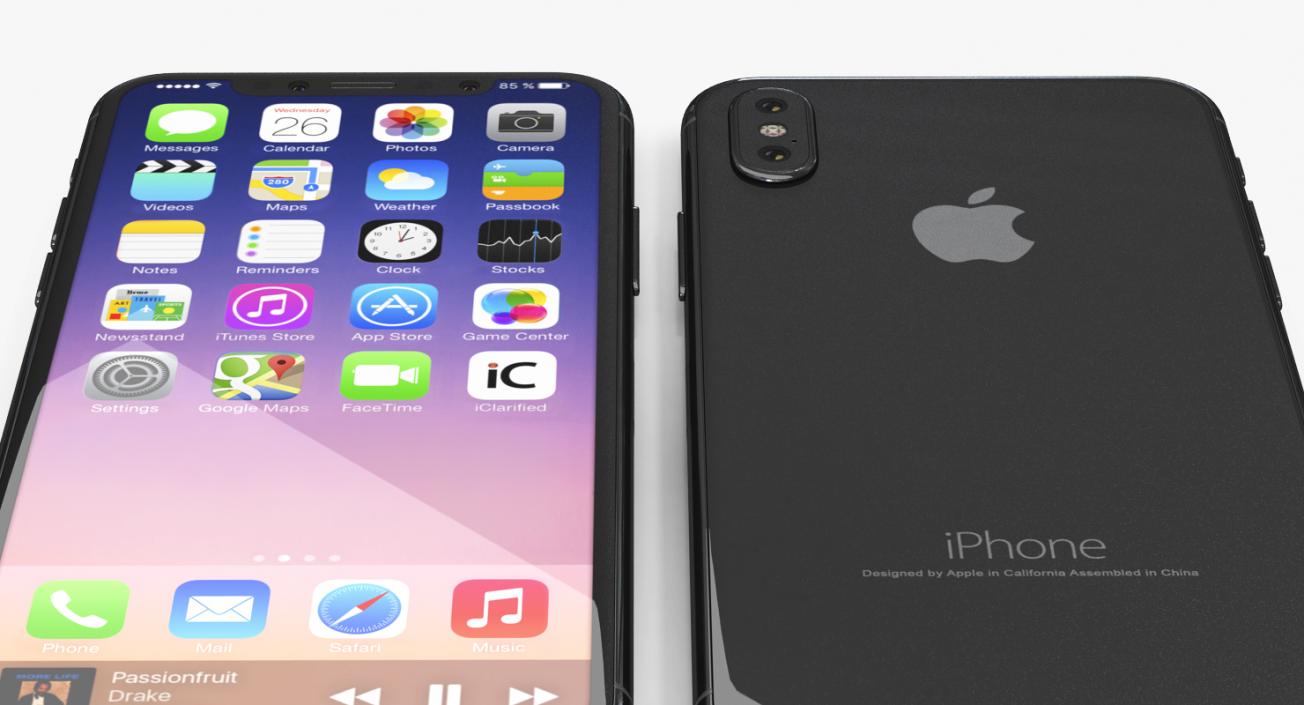 Iphone 8 Concept Black 3D