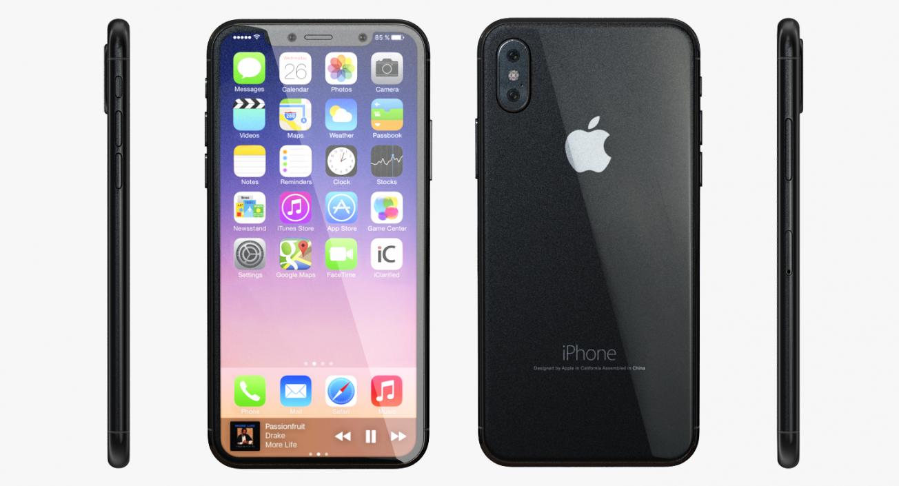 Iphone 8 Concept Black 3D