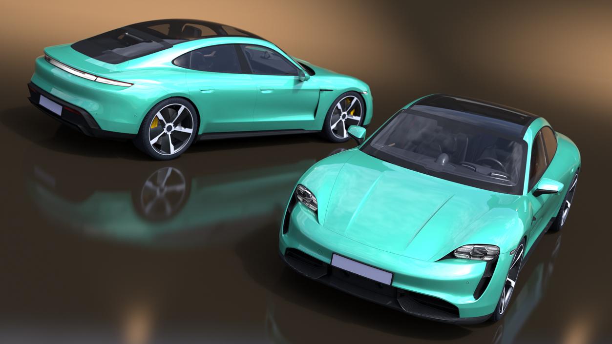 3D model Electric Sports Car Sedan Mint