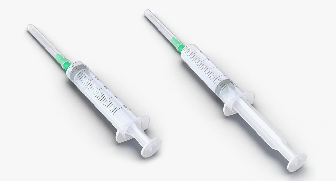 3D Syringe with Pfizer Covid19 Vaccine Collection