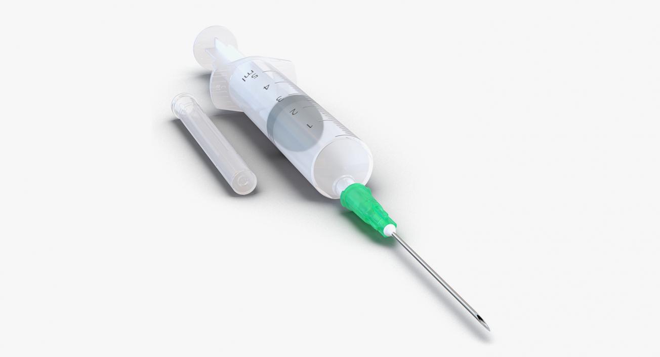 3D Syringe with Pfizer Covid19 Vaccine Collection