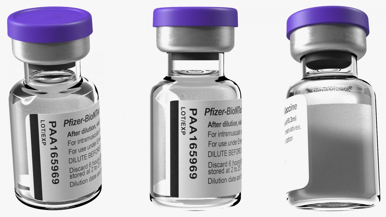 3D Syringe with Pfizer Covid19 Vaccine Collection