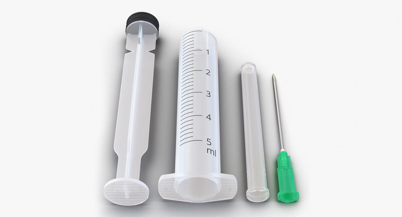 3D Syringe with Pfizer Covid19 Vaccine Collection