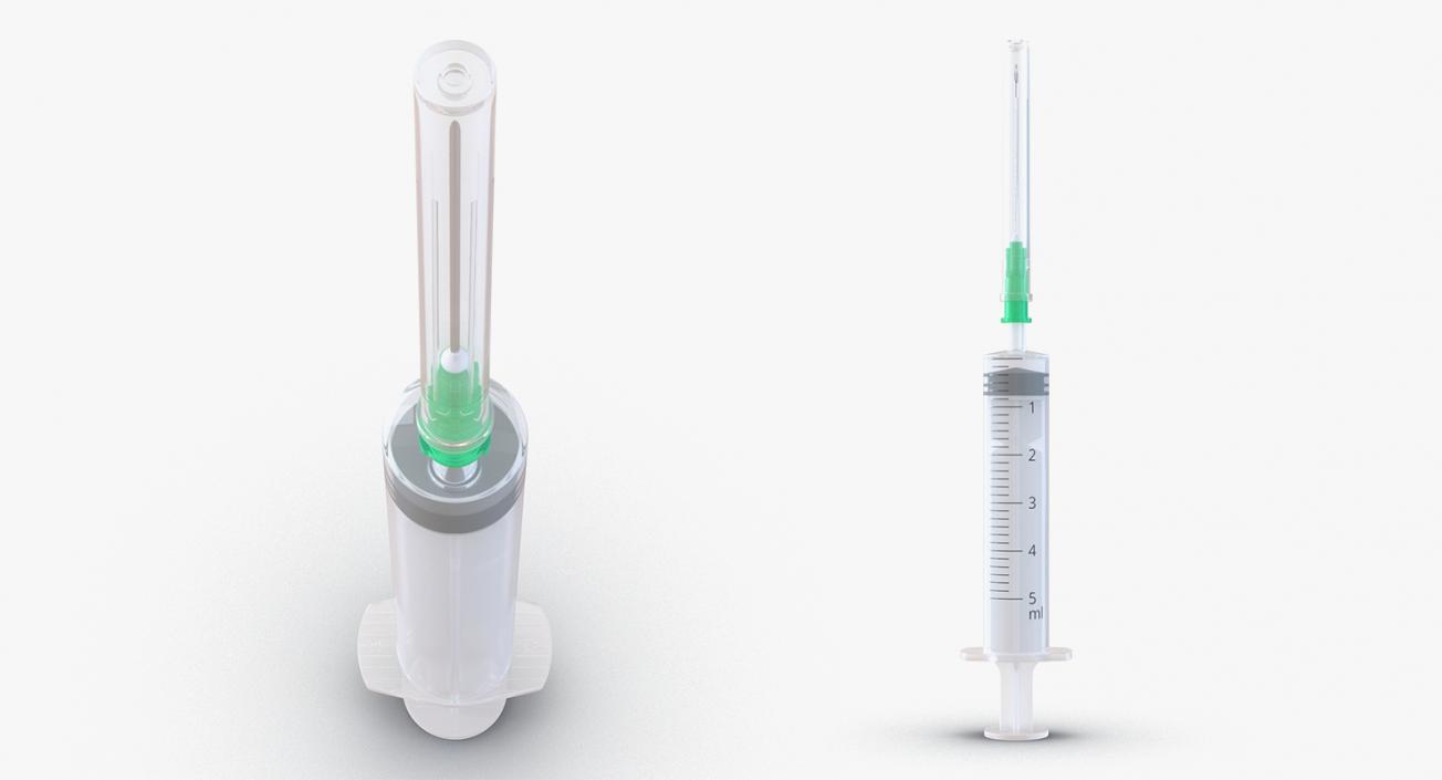 3D Syringe with Pfizer Covid19 Vaccine Collection