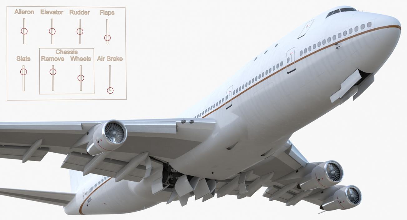 3D Boeing 747-100B Generic model