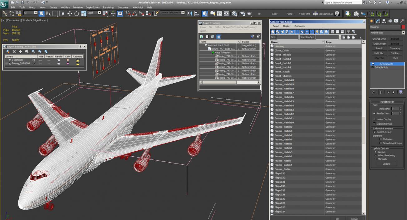 3D Boeing 747-100B Generic model