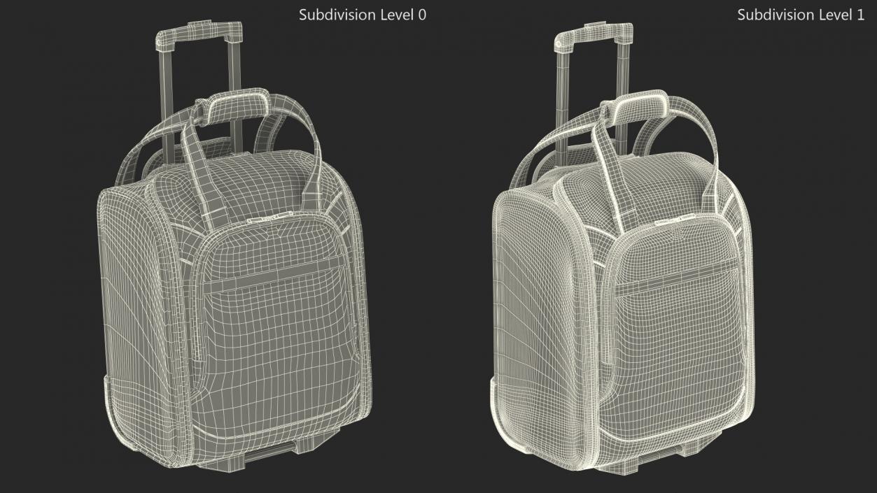 3D Black Softshell Rolling Luggage