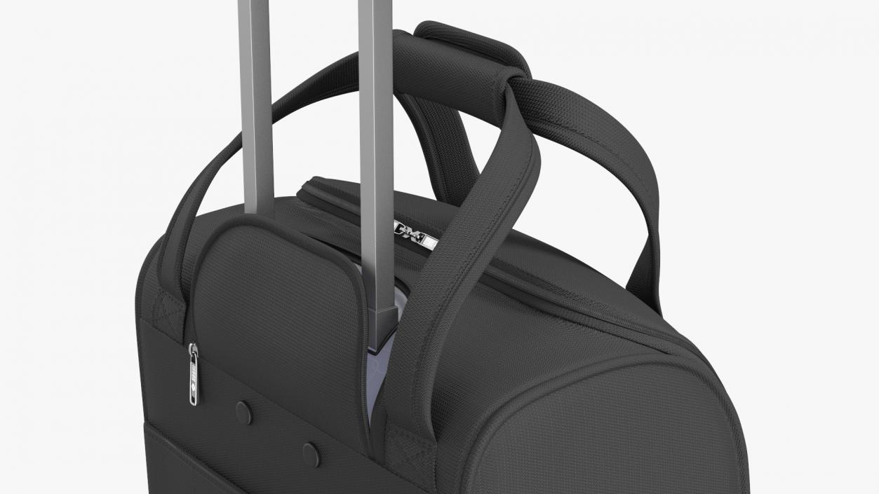 3D Black Softshell Rolling Luggage