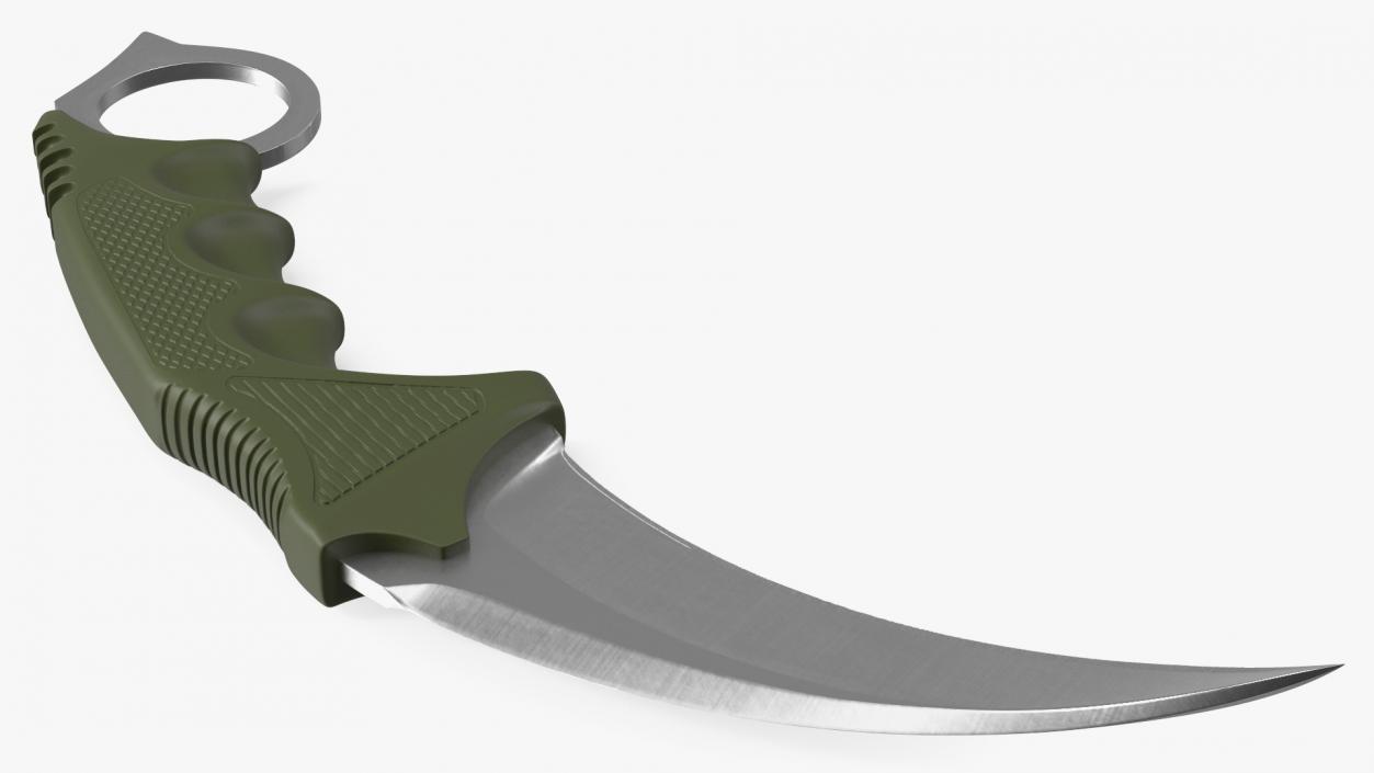 3D Hunting Karambit Knife Steel model