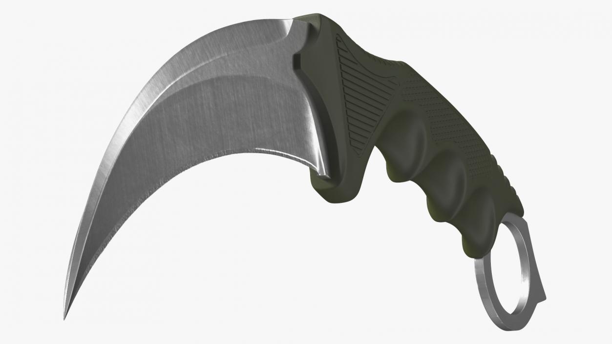 3D Hunting Karambit Knife Steel model