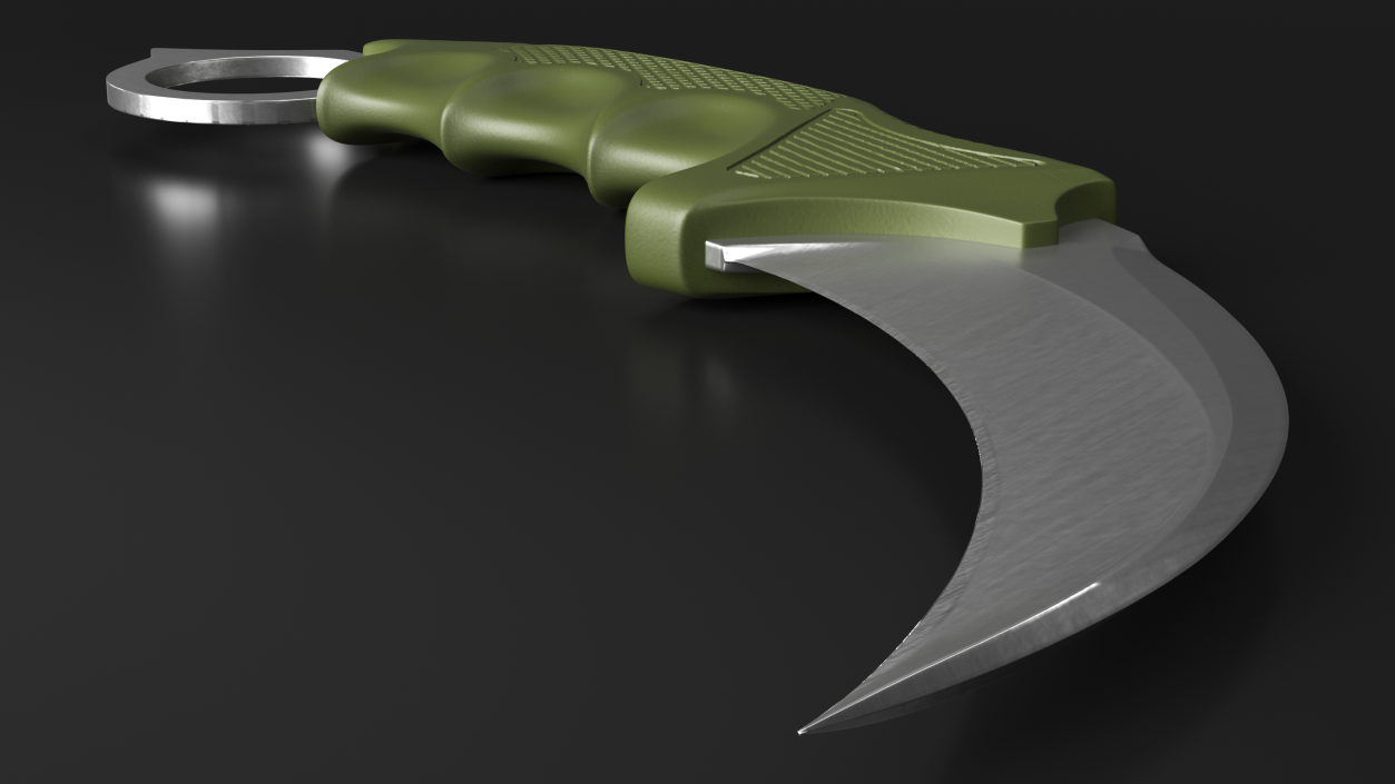 3D Hunting Karambit Knife Steel model