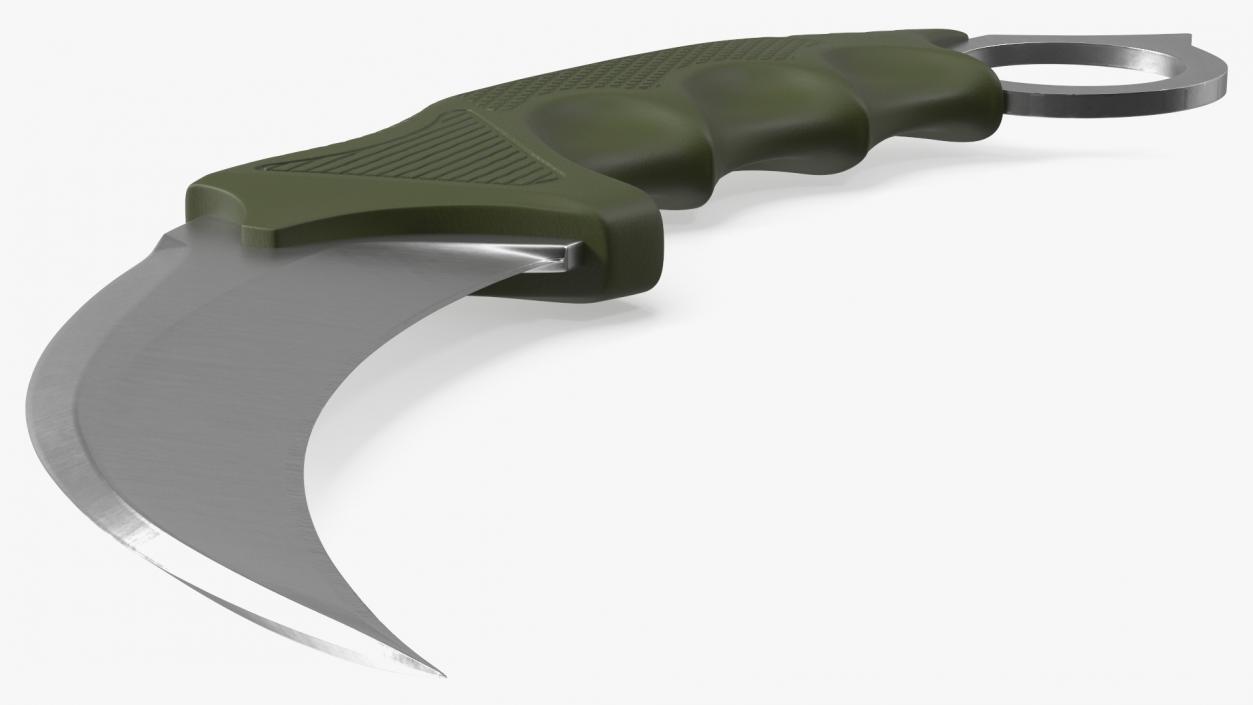 3D Hunting Karambit Knife Steel model