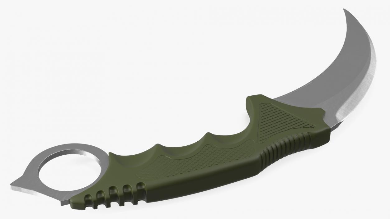 3D Hunting Karambit Knife Steel model