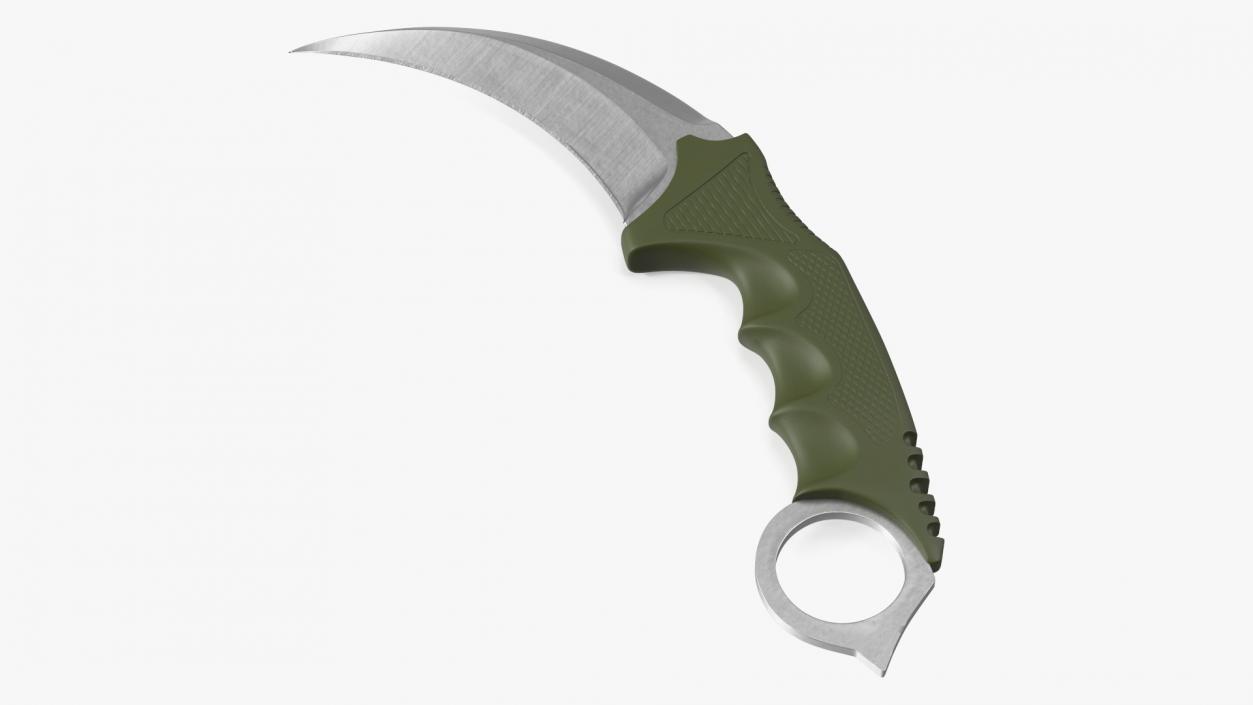 3D Hunting Karambit Knife Steel model