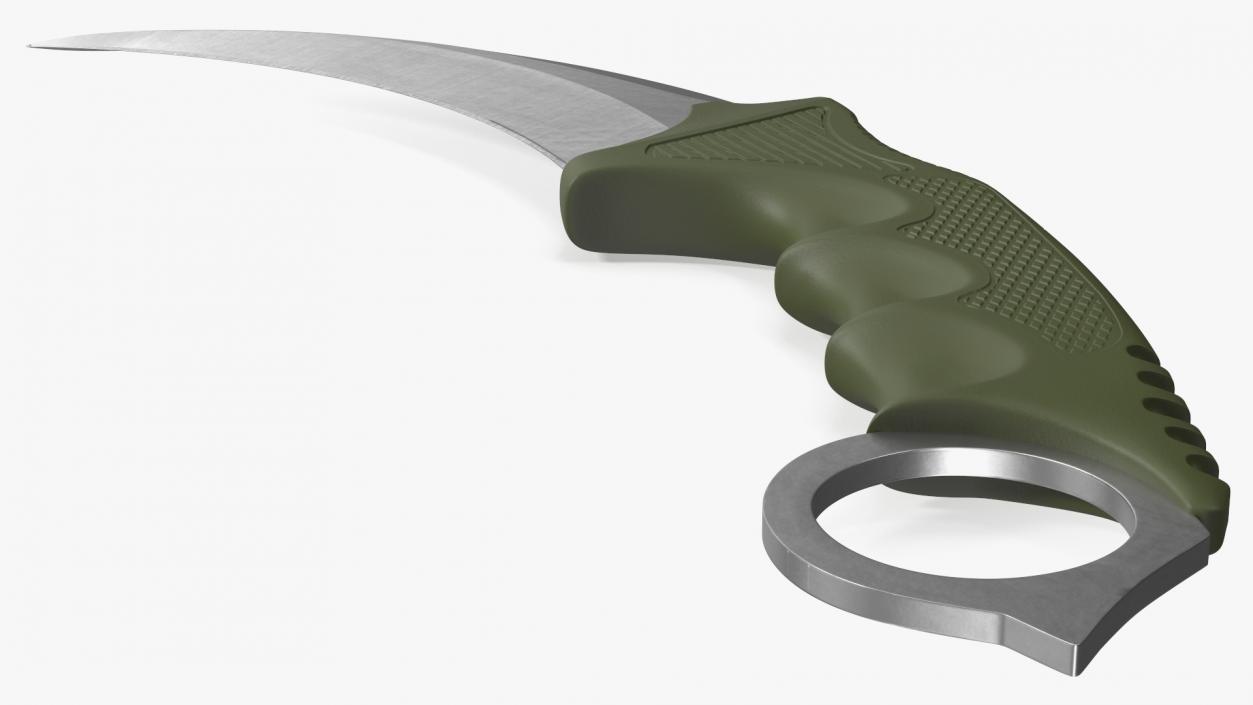 3D Hunting Karambit Knife Steel model