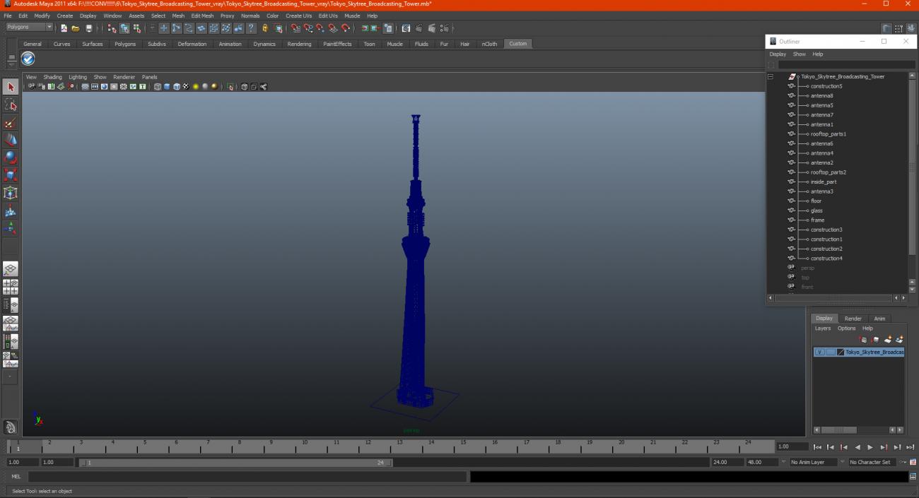 Tokyo Skytree Broadcasting Tower 3D