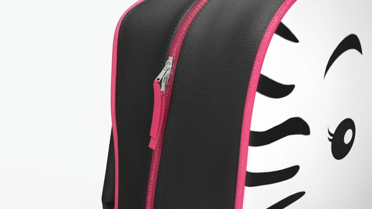 Cartoon Zebra Kids Backpack 3D