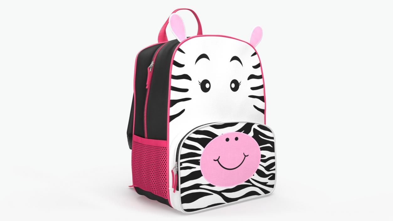 Cartoon Zebra Kids Backpack 3D