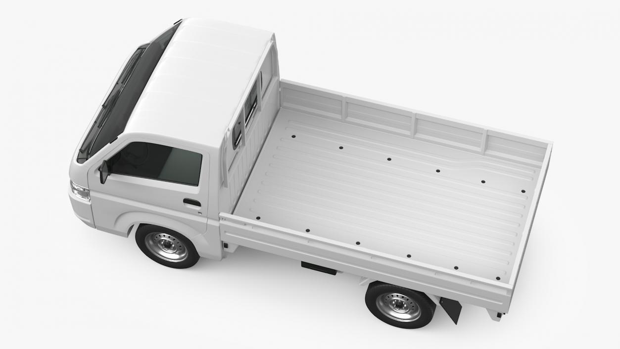 3D Suzuki Carry Truck White Rigged