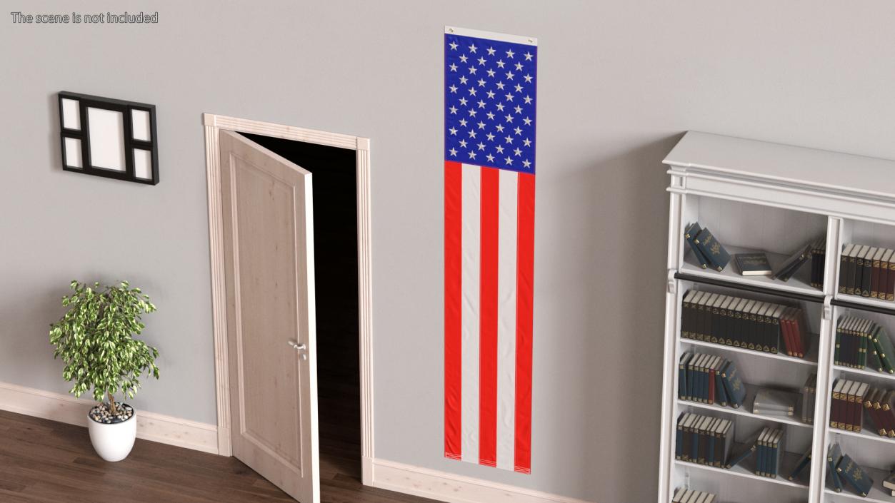 Pull Down US Flag 3D