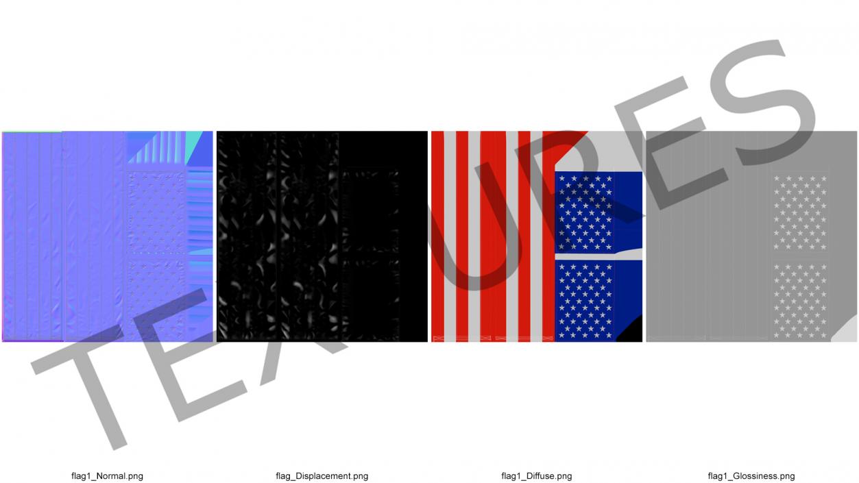 Pull Down US Flag 3D