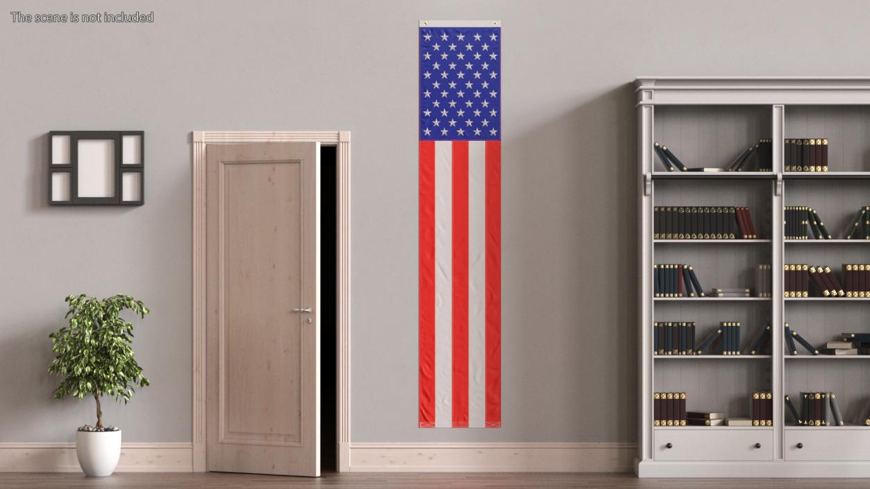 Pull Down US Flag 3D